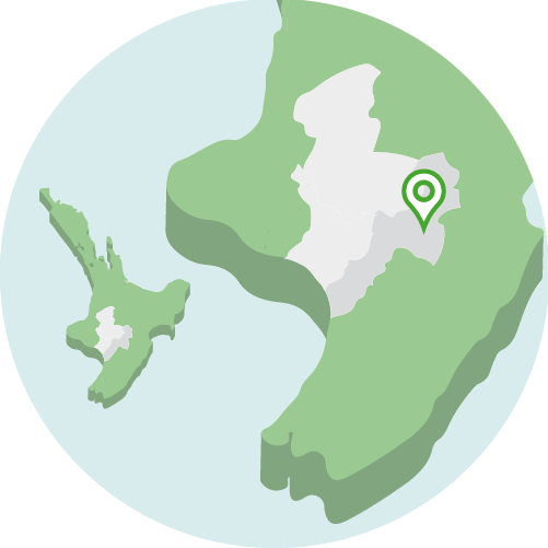 Map of lower North Island of New Zealand showcasing the Rangitikei region